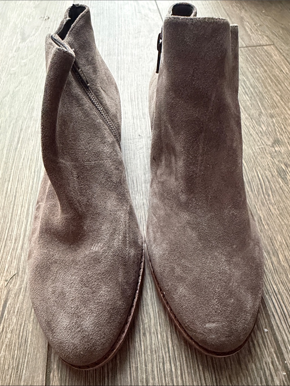 Alex Marie Brown Suede Heeled Booties